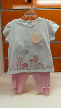 Conjunto bebé niña Losan blanco y rosa Home Sweet Home — fotografía del producto