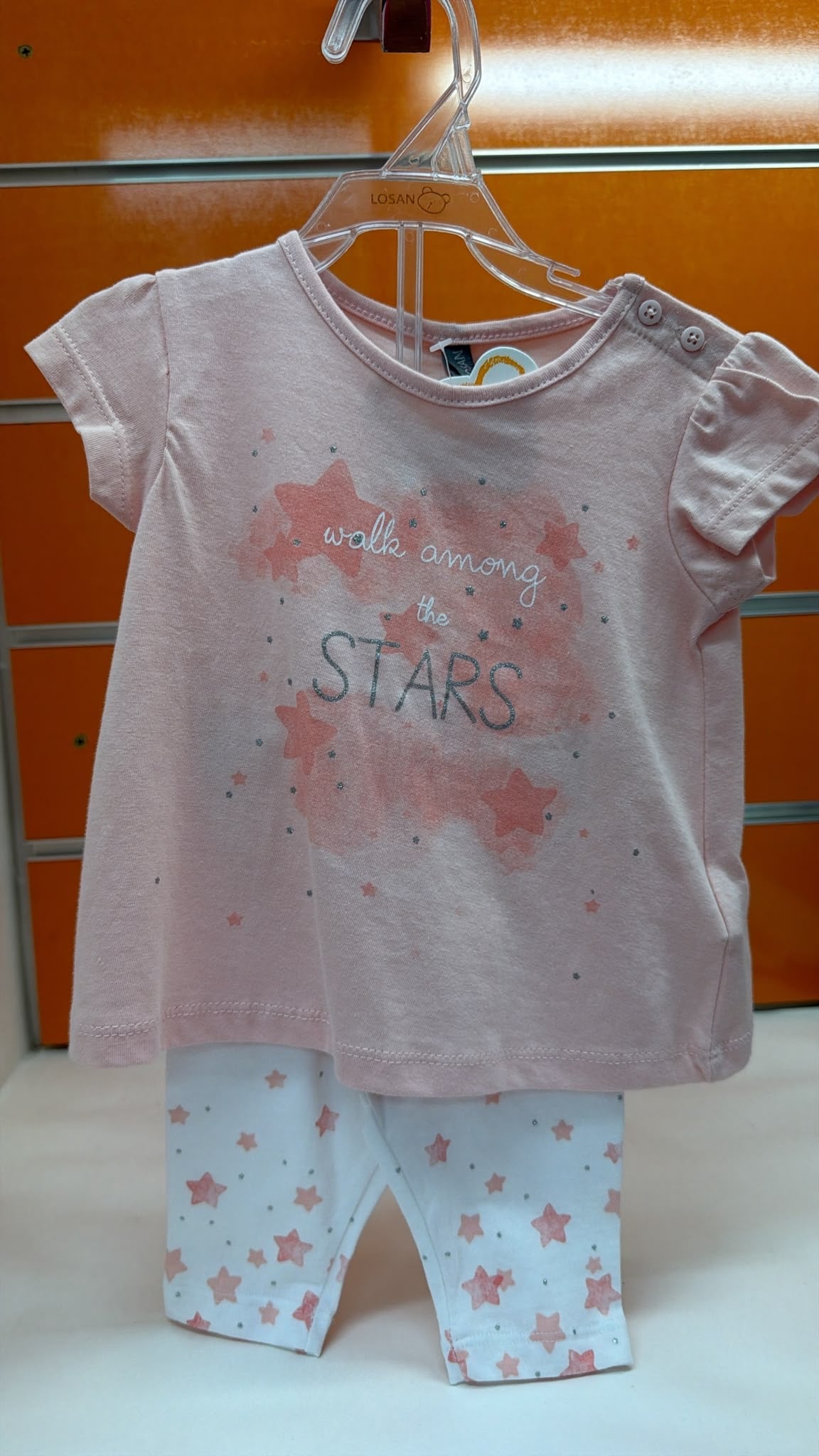 Conjunto bebé Losan rosa estrellas Walk Among the Stars — fotografía del producto