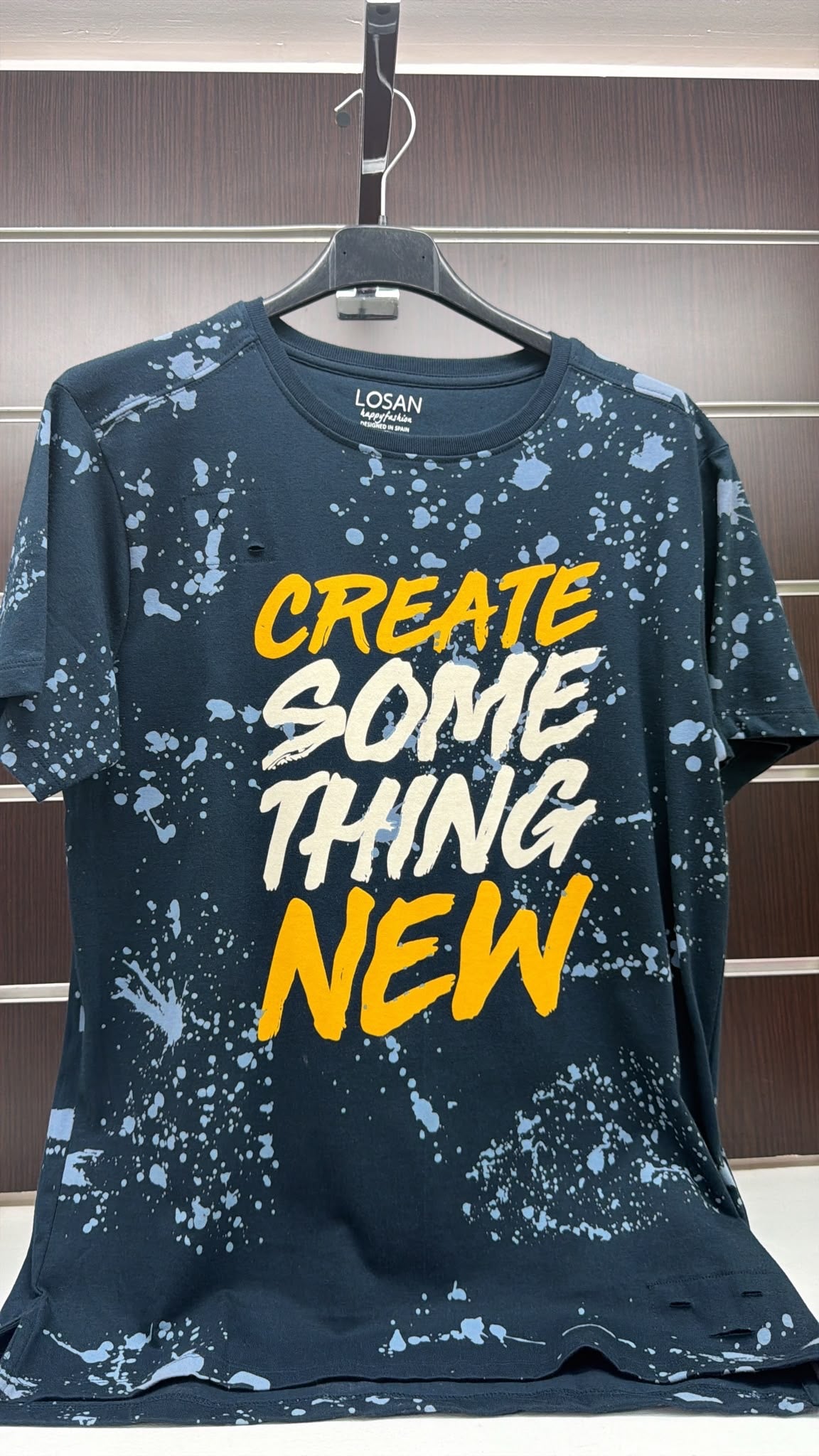 Camiseta juvenil Losan azul Create Something New — fotografía del producto