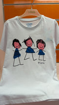 Camiseta niña Losan blanca dibujo infantil — fotografía del producto