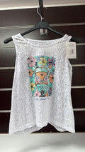 Camiseta de tirantes Losan blanca Summer Queen — fotografía del producto