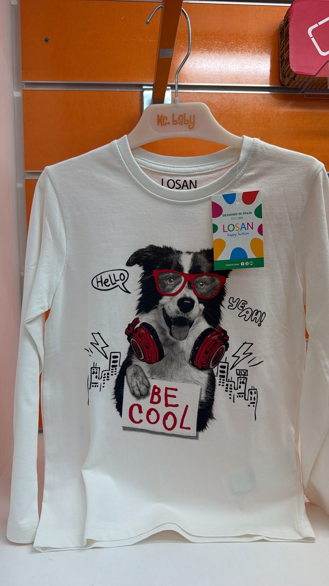 Camiseta niño Losan Be Cool perro con gafas — fotografía del producto