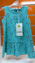 Vestido bebé niña Losan turquesa con cebras — fotografía del producto