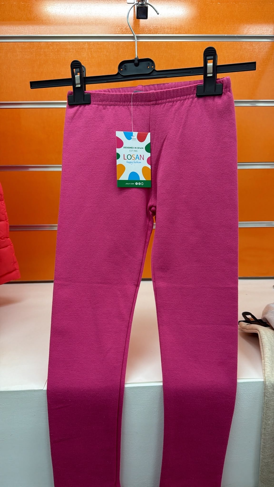 Leggings básicos niña Losan rosa fucsia — fotografía del producto