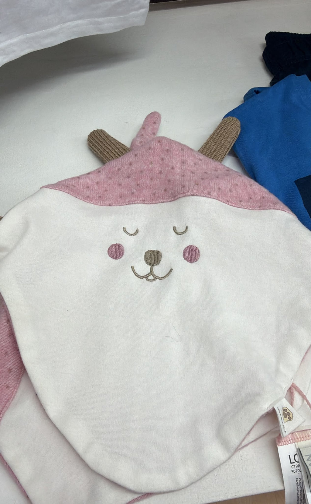 Dou Dou Manta de Apego Interbaby – Ciervo Rosa pack de dos — fotografía del producto