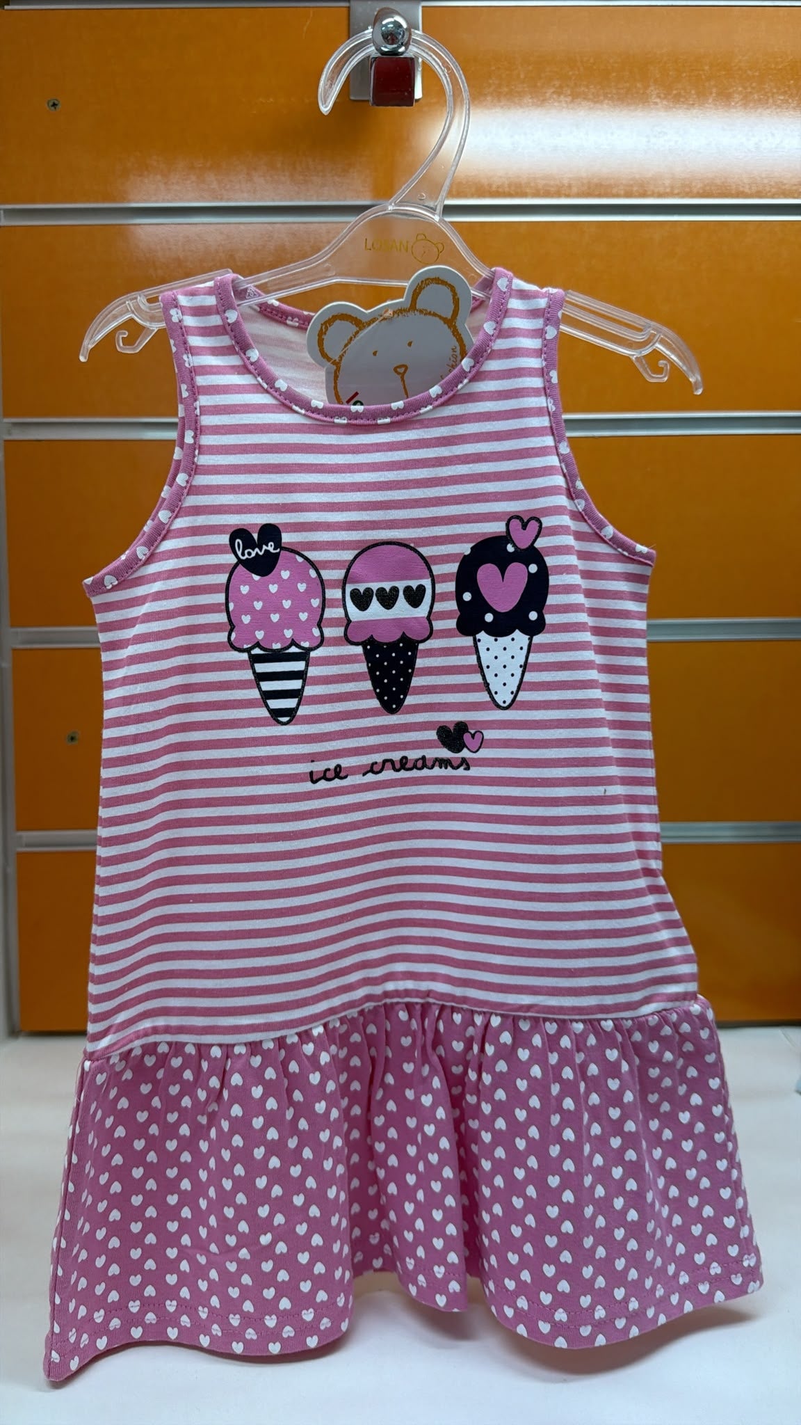 Vestido bebé niña Losan con helados — fotografía del producto