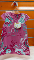 Vestido bebé niña Losan rosa con flores — fotografía del producto
