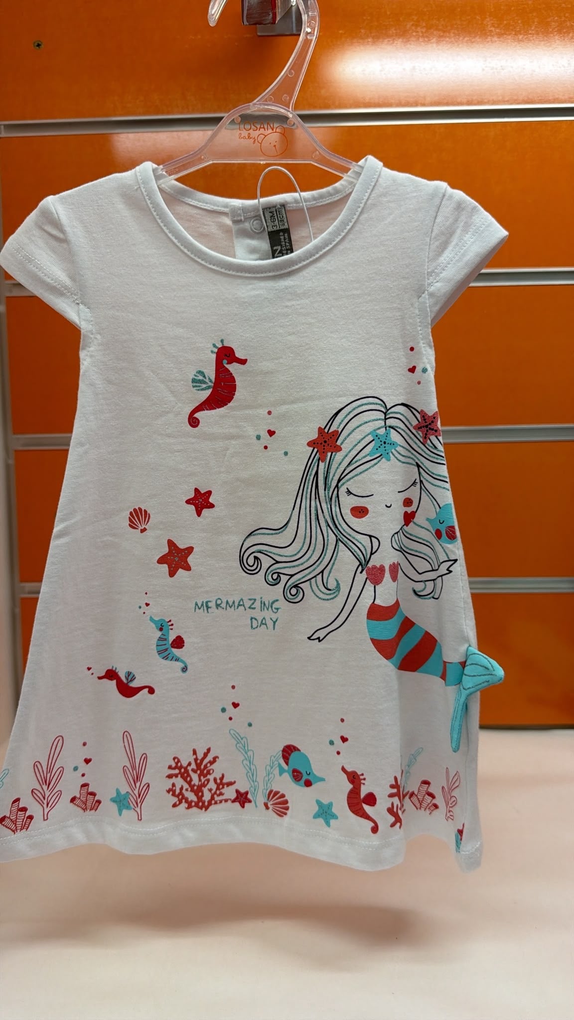 Vestido bebé Losan blanco sirena Under the Sea — fotografía del producto
