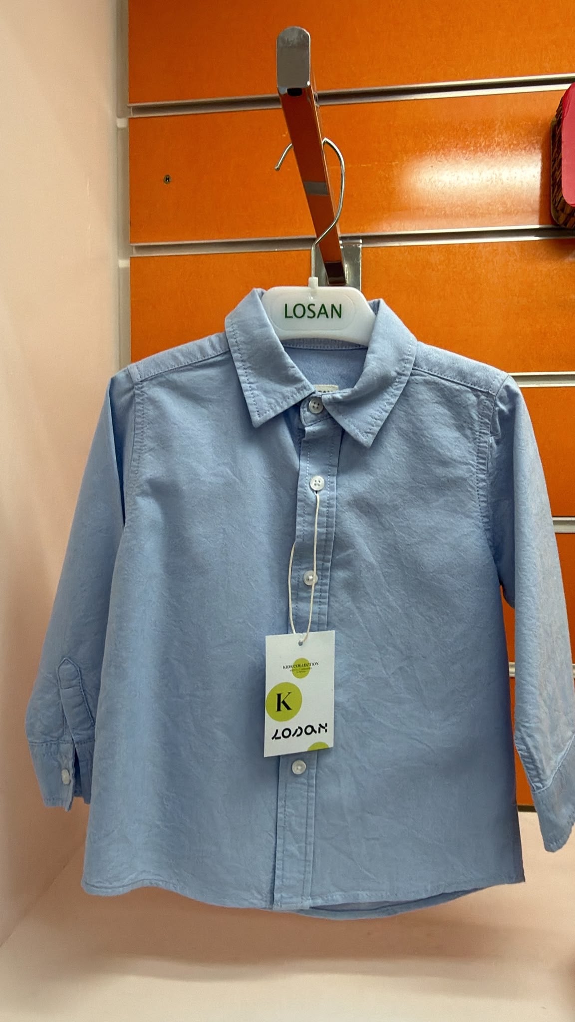 Camisa niño Losan celeste manga larga — fotografía del producto