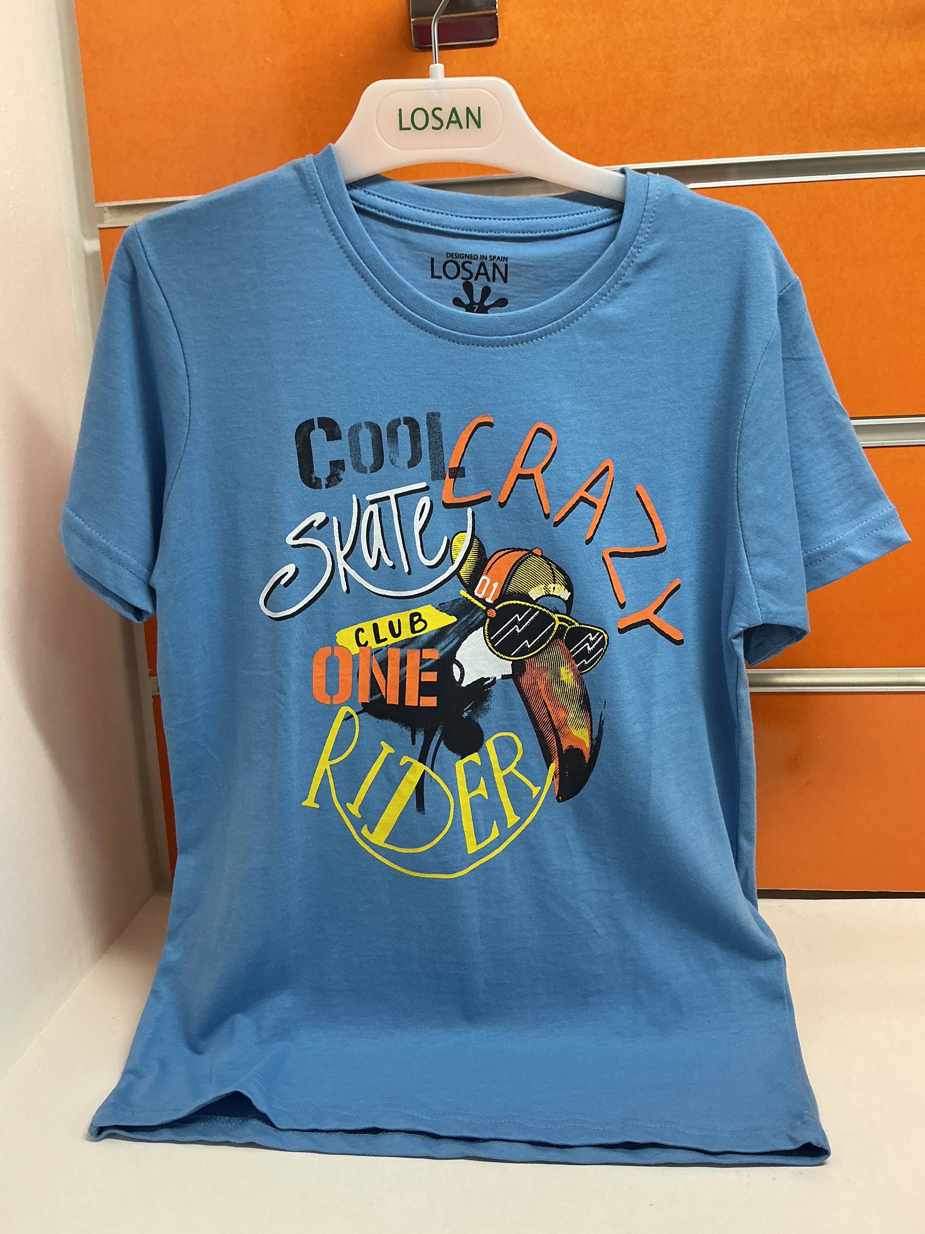 Camiseta infantil Losan azul “Cool Skater” — fotografía del producto