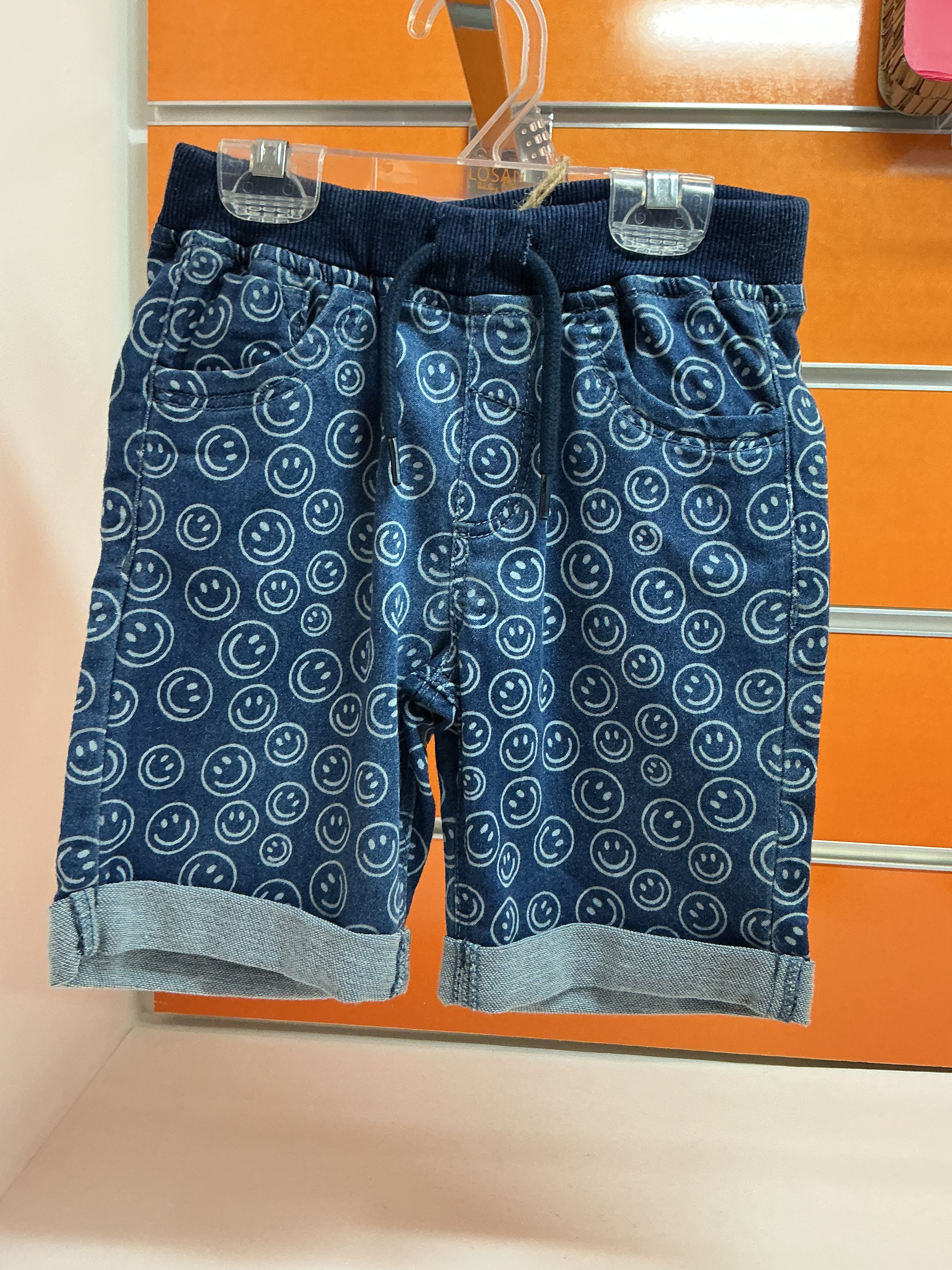 Bermuda infantil Losan denim con caritas — fotografía del producto