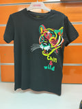 Camiseta infantil Losan negra “Chill & Wild” — fotografía del producto