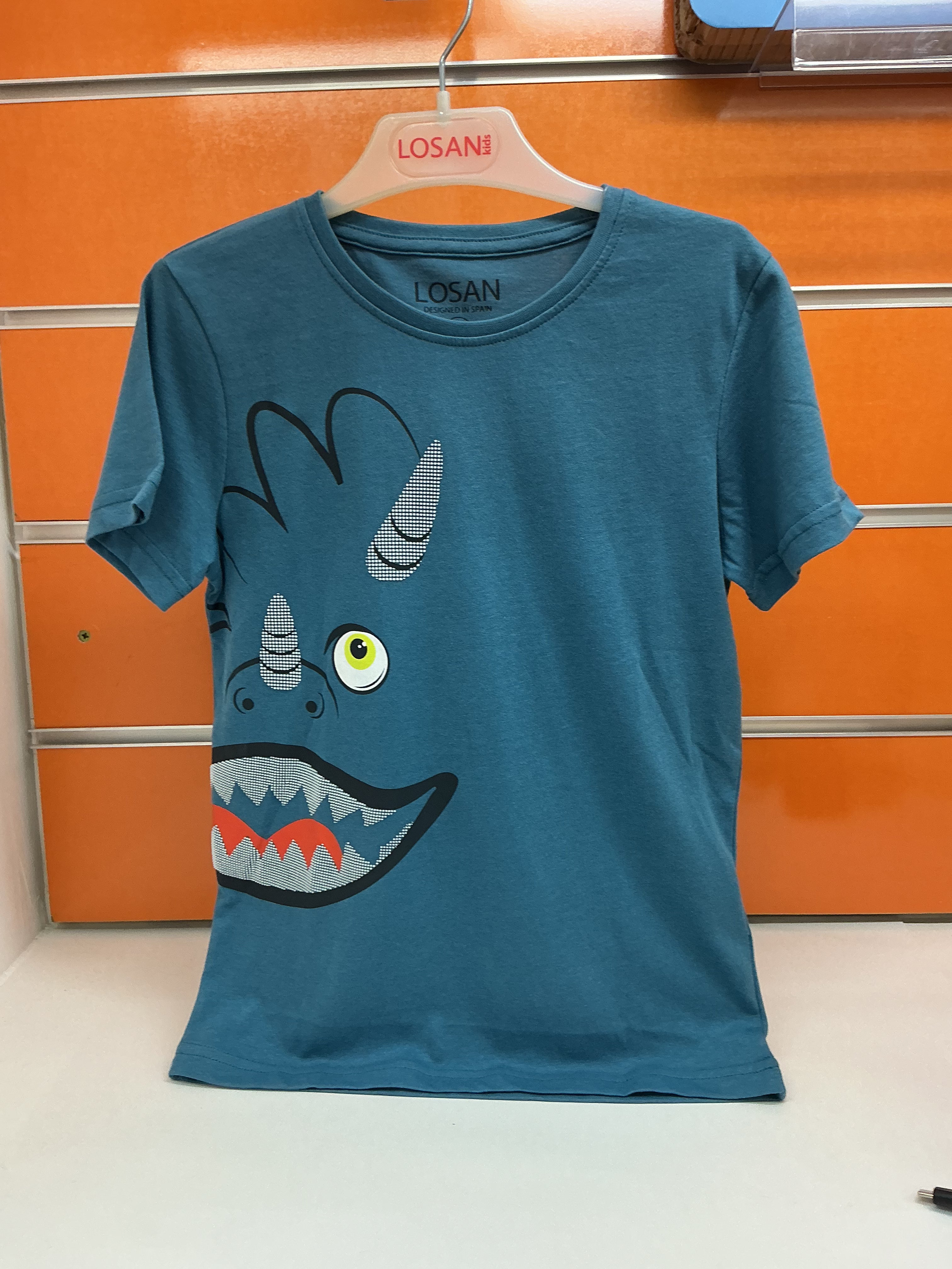 Camiseta infantil Losan azul monstruo — fotografía del producto