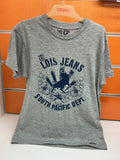 Camiseta infantil Lois gris “South Pacific Dept” — fotografía del producto
