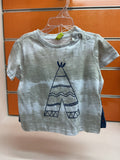 Conjunto bebé Losan tipi gris y bermuda azul — fotografía del producto