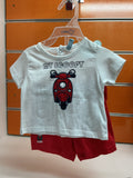 Conjunto bebé Losan My Scoopy blanco y rojo — fotografía del producto