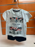 Conjunto bebé Losan Boater blanco y azul marino — fotografía del producto