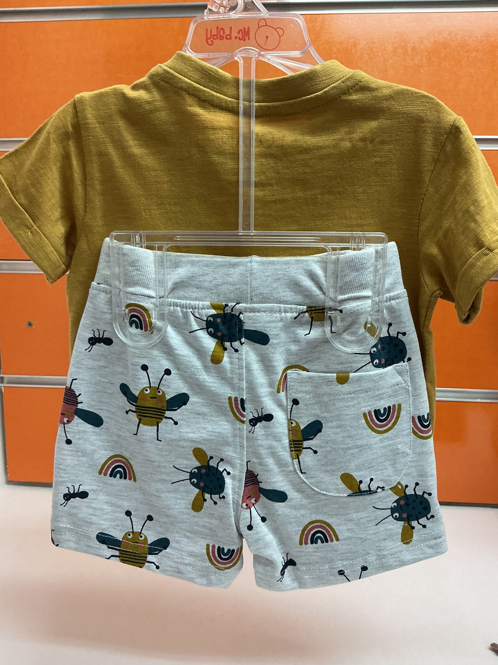 Conjunto bebé Losan Hug Me mostaza y gris — fotografía del producto