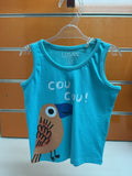 Camiseta bebé Losan tirantes pájaro turquesa — fotografía del producto