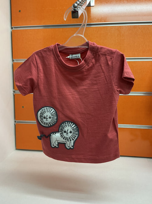Camiseta bebé Losan leones rosa teja — fotografía del producto