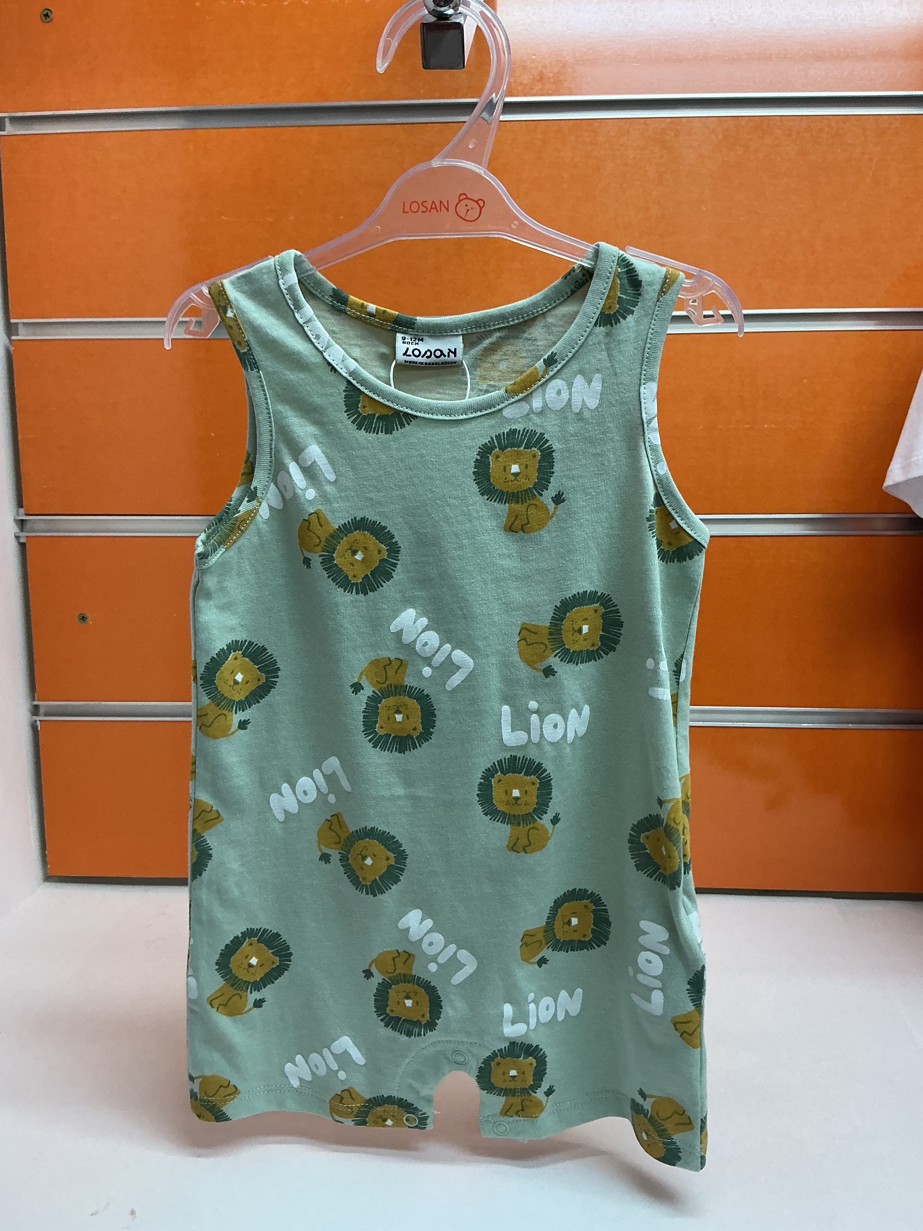 Pelele bebé Losan leones verde agua — fotografía del producto