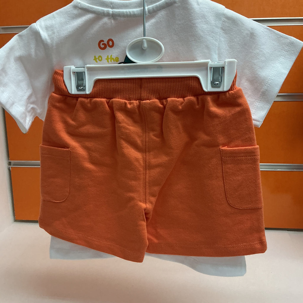 Conjunto bebé Rider blanco y naranja — fotografía del producto