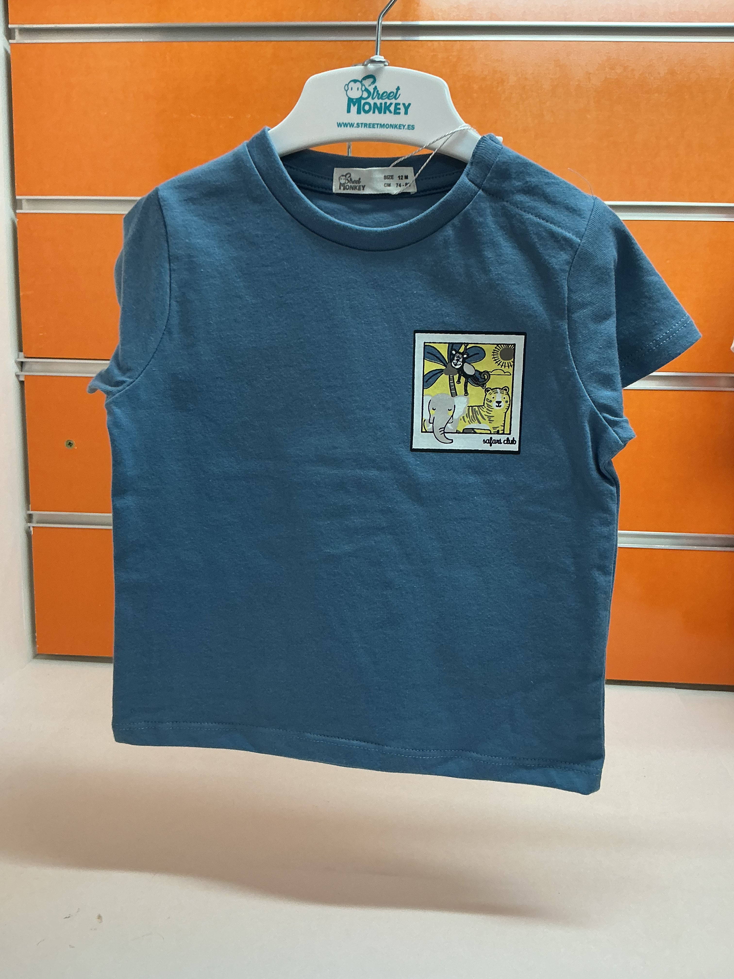 Conjunto bebé Safari Club azul y amarillo — fotografía del producto