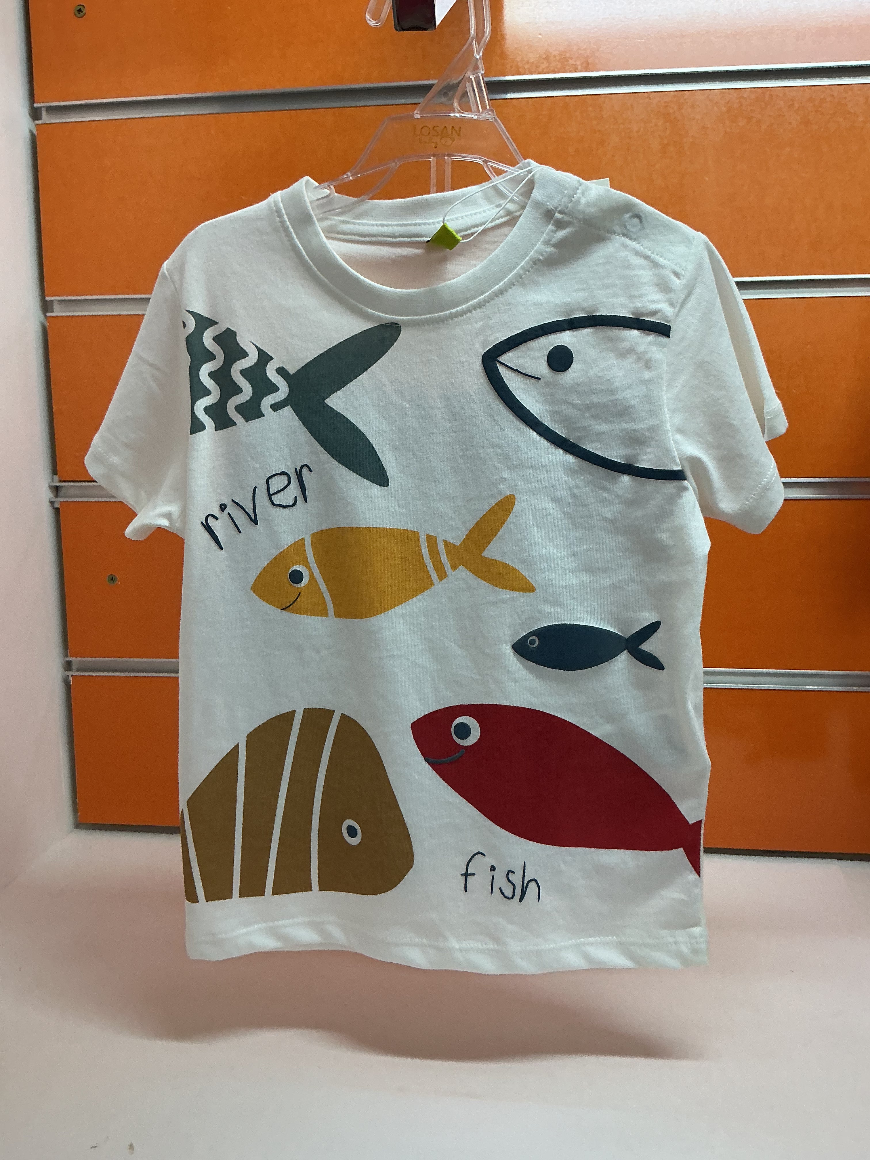 Conjunto bebé peces blanco y rojo — fotografía del producto