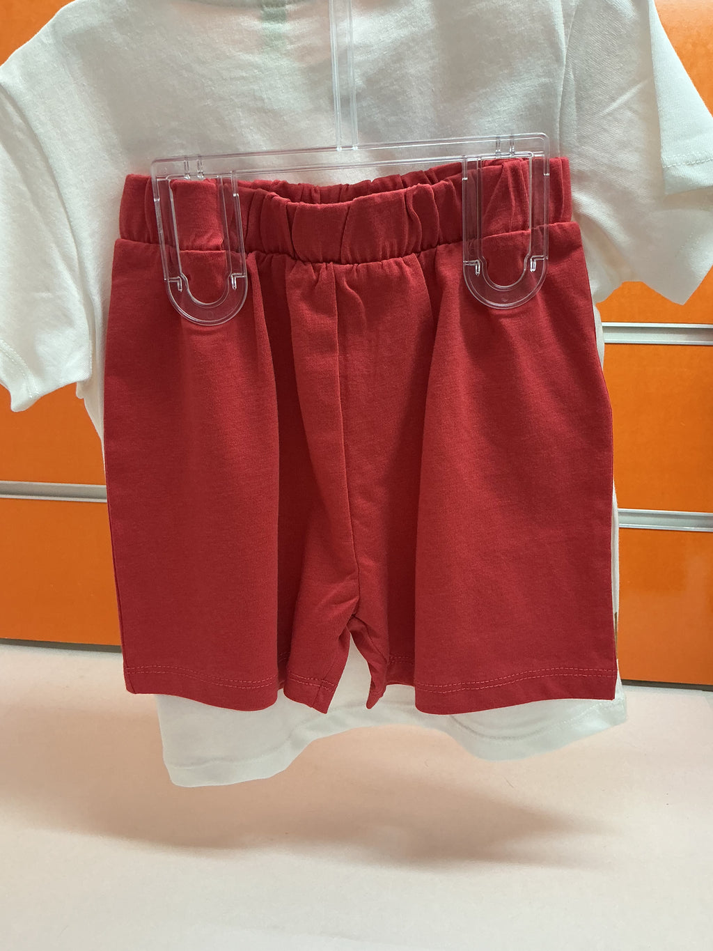 Conjunto bebé peces blanco y rojo — fotografía del producto