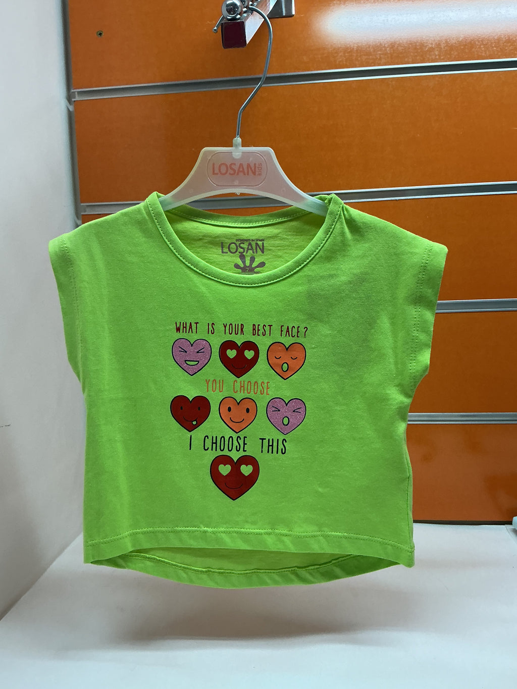 Camiseta niña Losan corazones — fotografía del producto