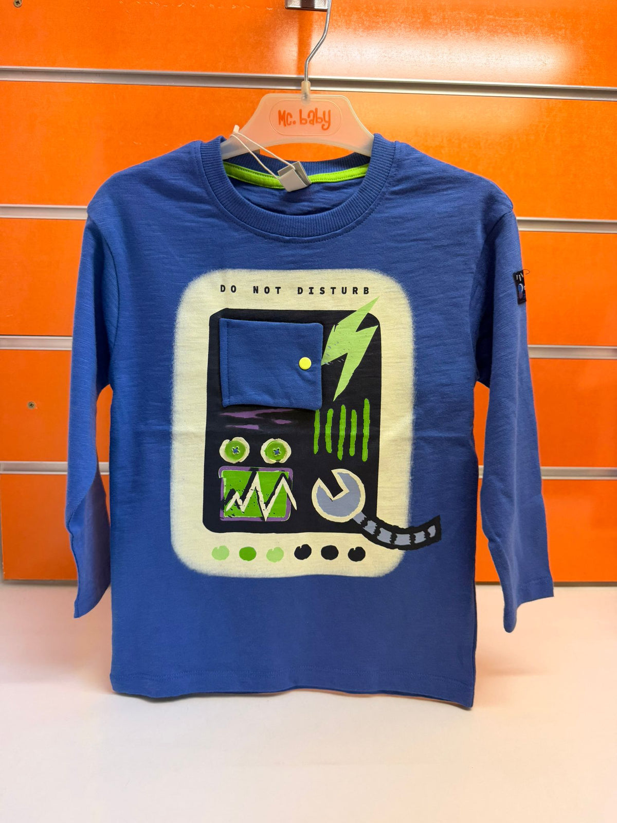 Camiseta niño Tuc Tuc azul con estampado robot, talla 4 años