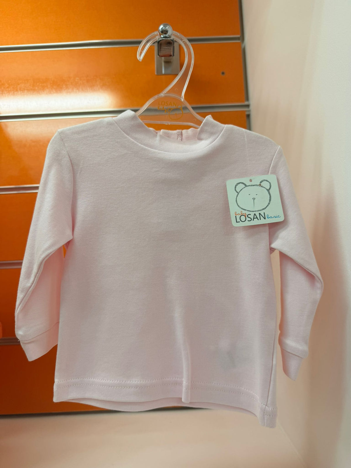Camiseta básica bebé Losan rosa pastel, 6 meses
