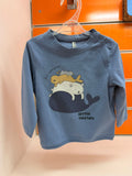 Camiseta bebé Losan azul Better Together, talla 6-9 meses