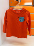 Camiseta bebé Losan naranja Save the Planet, vista frontal