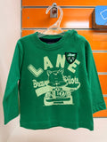 Camiseta bebé Losan verde Lane Brave Pilot, talla 9 meses