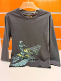 Camiseta niño Losan gris oscuro con estampado de quad, talla 7 años