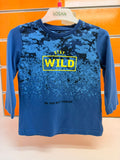 Camiseta niño Losan azul estampada Stay Wild, talla 2 años