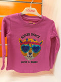 Camiseta niña Losan ciclamen Roller Dance con lentejuelas, talla 2 años