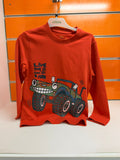Camiseta niño Losan naranja con todoterreno talla 7 años