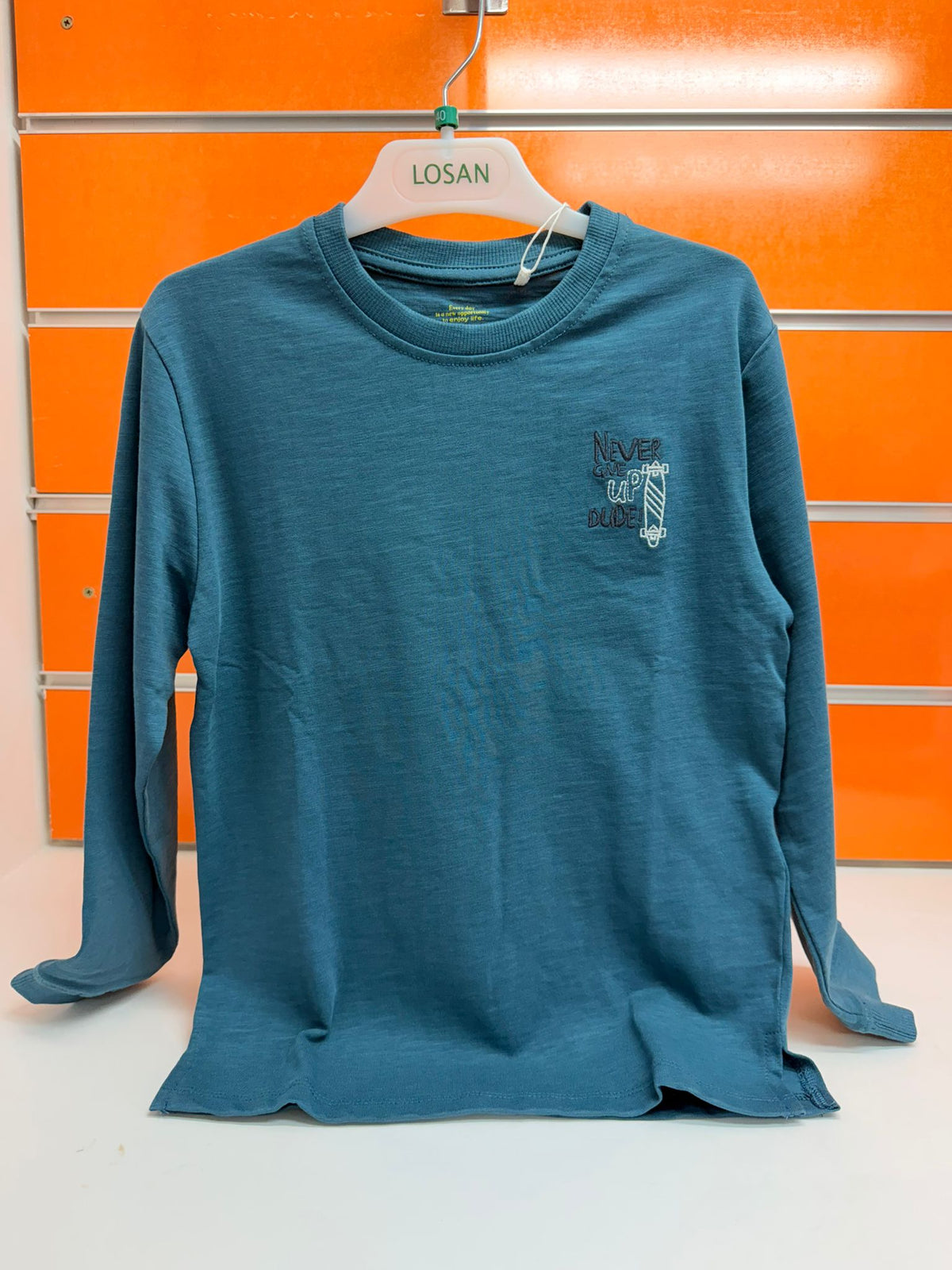 Camiseta niño Losan azul Skate con bordado frontal