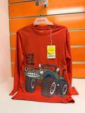Camiseta niño Losan naranja con estampado monster truck