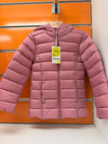 Chaqueta niña Losan acolchada rosa brumoso con capucha, talla 6 años
