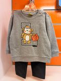 Conjunto bebé Losan gris con mono de baloncesto, talla 6-9 meses