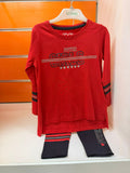 Conjunto niña Losan Power Girl rojo y azul marino, talla 3 años