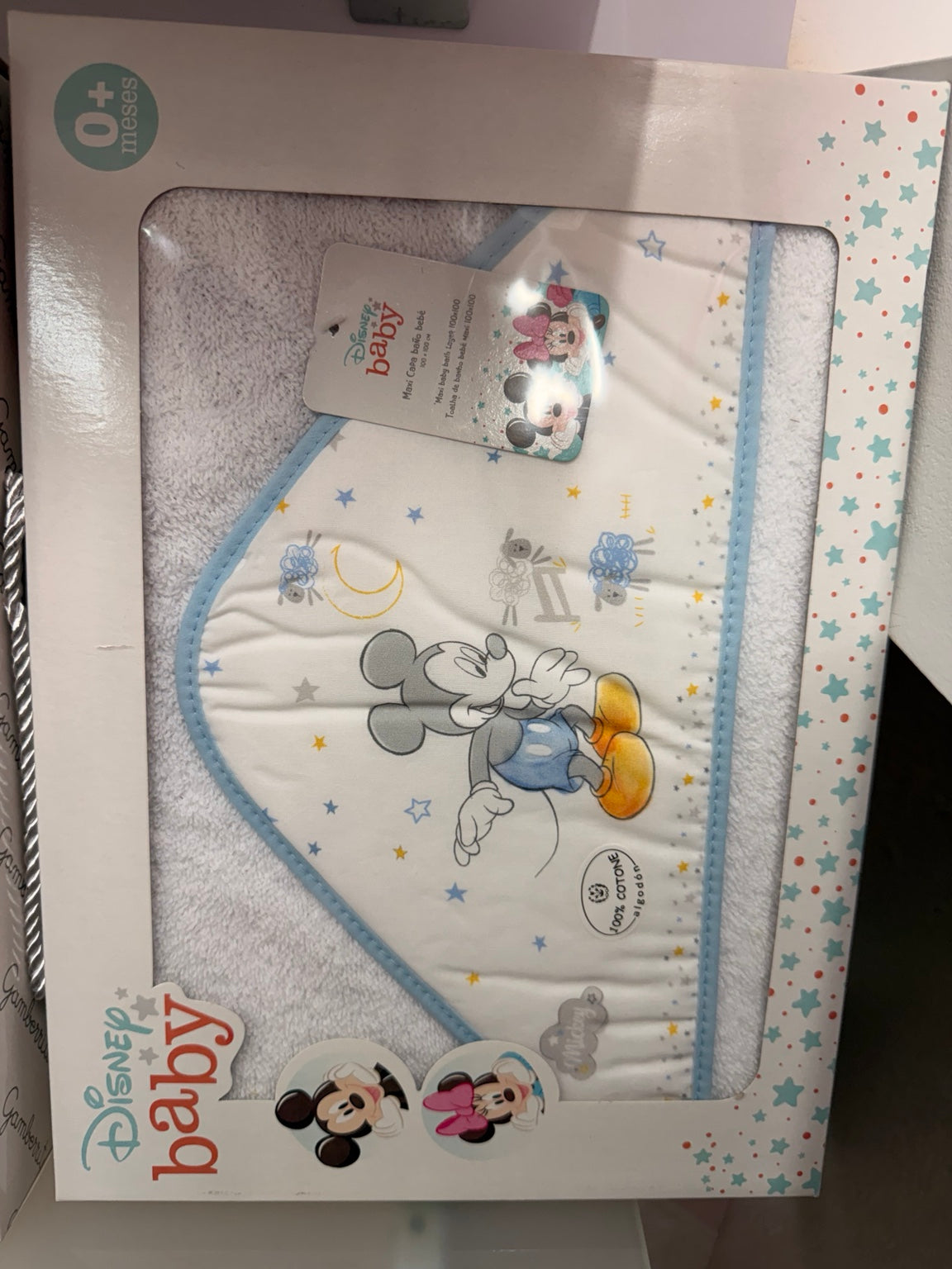 Capa de baño Disney Baby Mickey en blanco y azul