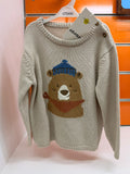 Jersey bebé Losan de punto color ecru con oso