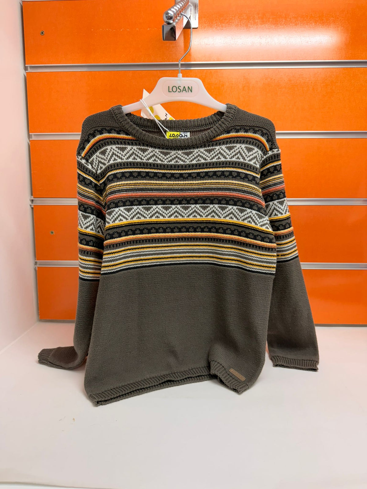 Jersey niño Losan topo con greca multicolor, talla 6 años