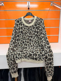 Jersey de niña Losan de pelo suave con estampado animal print de leopardo