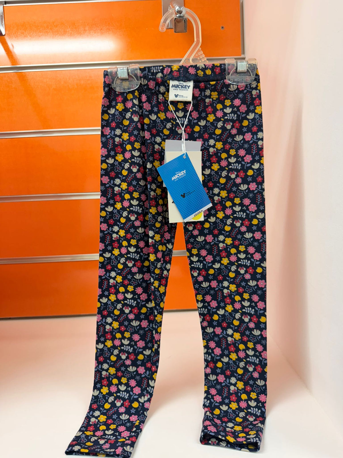 Legging niña Losan de la colección Minnie en azul marino con estampado floral, talla 4 años