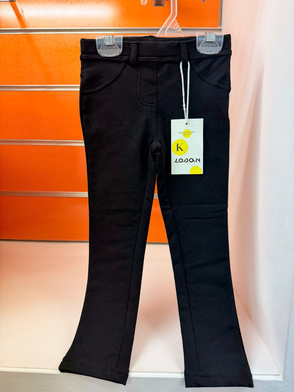 Legging niña Losan negro básico, talla 3 años